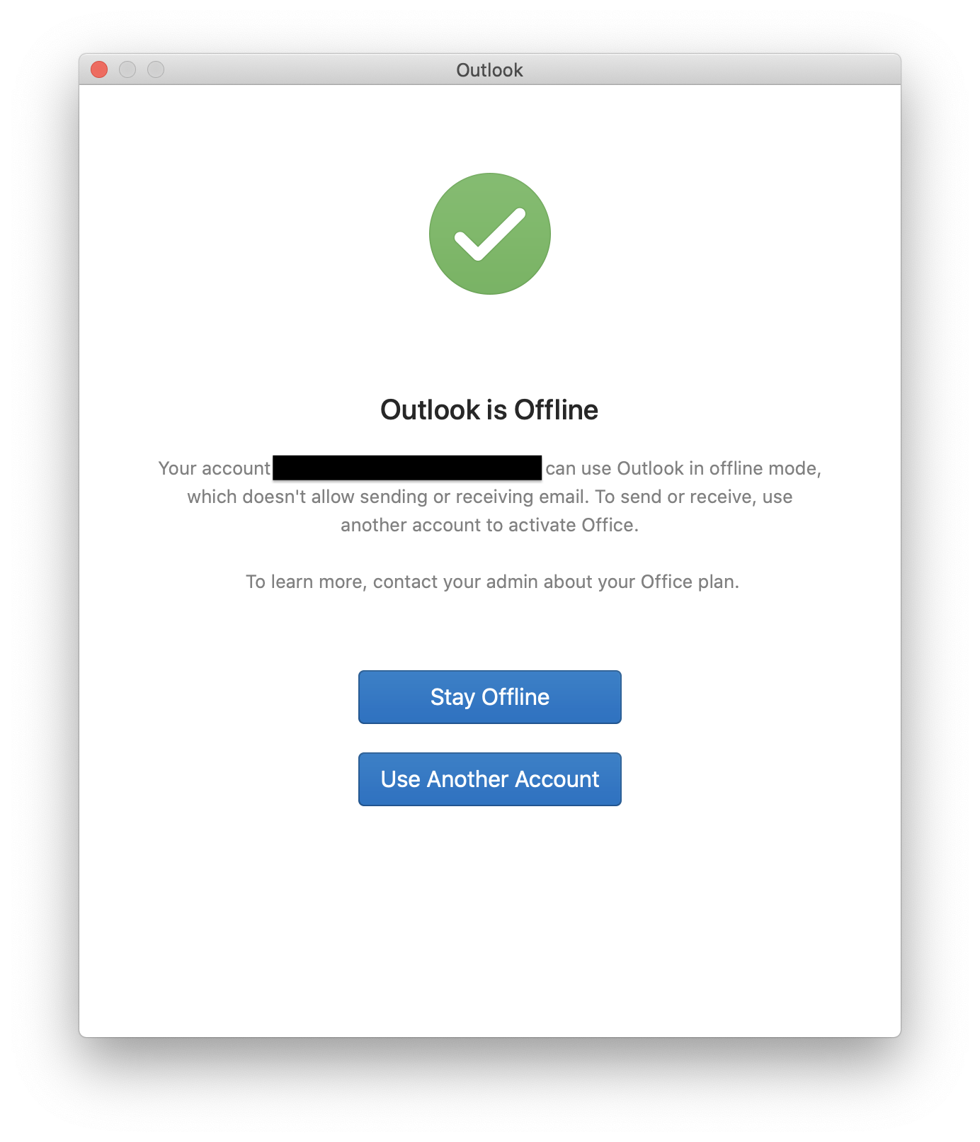 no more option on mac for microsoft account